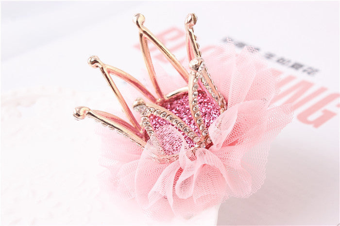 Upscale Princess Hair Accessories Children Headdress Head Flower Lace Three-dimensional Rhinestone Crown Hairpin Girl Party Gift - CelebritystyleFashion.com.au online clothing shop australia