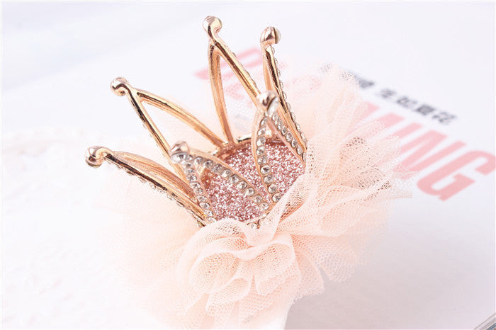 Upscale Princess Hair Accessories Children Headdress Head Flower Lace Three-dimensional Rhinestone Crown Hairpin Girl Party Gift - CelebritystyleFashion.com.au online clothing shop australia