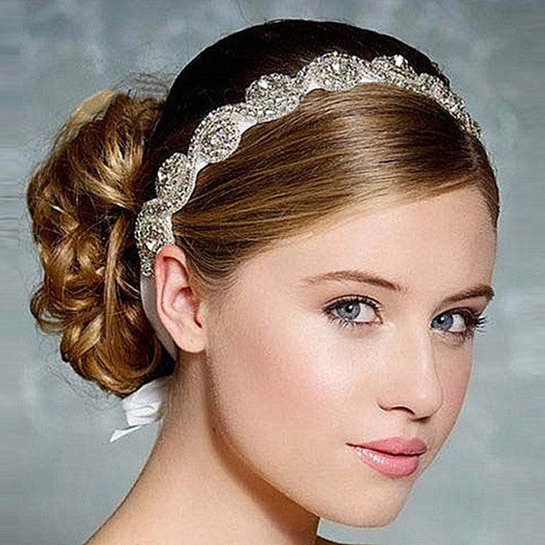 Girls princess rhinestone headbands sale Beautiful Crystal lady hair accessories Wedding jewelry headwear ribbon 1pc HB423 - CelebritystyleFashion.com.au online clothing shop australia
