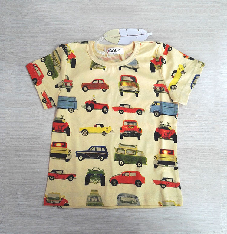 Boys T shirt Cartoon Car Cotton Tops O Neck Kids Short Sleeve T-Shirts Boys Clothes Baby Children Summer Clothing - CelebritystyleFashion.com.au online clothing shop australia