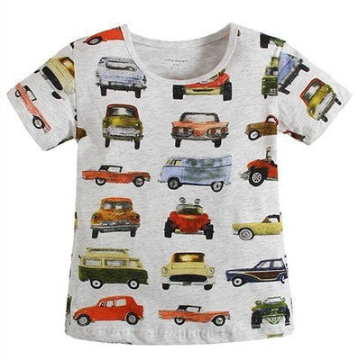 Boys T shirt Cartoon Car Cotton Tops O Neck Kids Short Sleeve T-Shirts Boys Clothes Baby Children Summer Clothing - CelebritystyleFashion.com.au online clothing shop australia