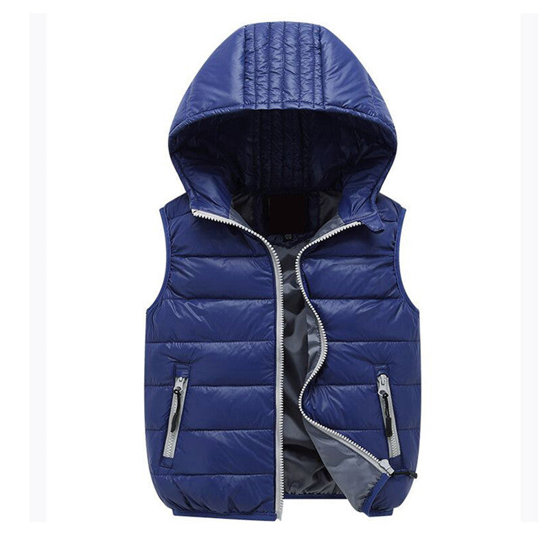Child Vest Waistcoat Hooded Bebe Vest Outwear Infant Vest Coat Girls Boys Down Winter Vest Baby Sleeveless Jacket for Kid - CelebritystyleFashion.com.au online clothing shop australia