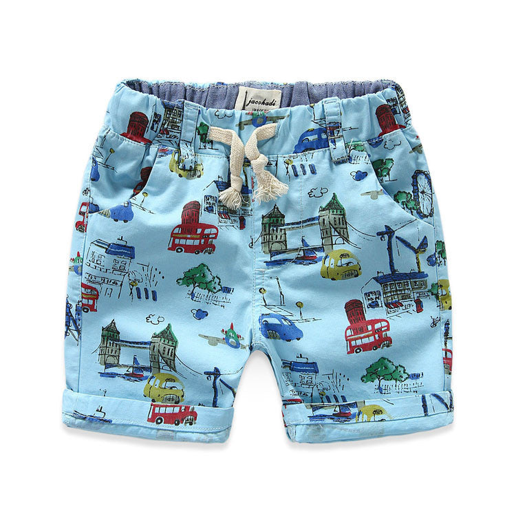 Brand Cartoon Boys Shorts 100% Cotton Printed Car Summer Shorts For Boys 2-8 Years Kids Beach Shorts Children Fashion Clothes - CelebritystyleFashion.com.au online clothing shop australia