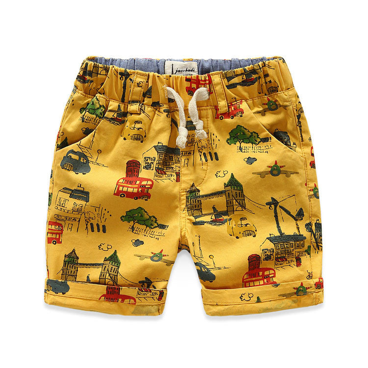 Brand Cartoon Boys Shorts 100% Cotton Printed Car Summer Shorts For Boys 2-8 Years Kids Beach Shorts Children Fashion Clothes - CelebritystyleFashion.com.au online clothing shop australia