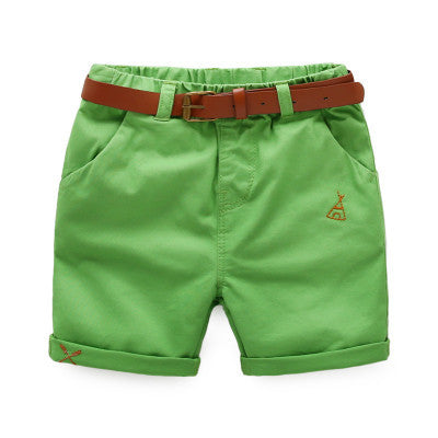 boy child half length pants shorts belt New Kids Summer pants baby solid casual pants - CelebritystyleFashion.com.au online clothing shop australia