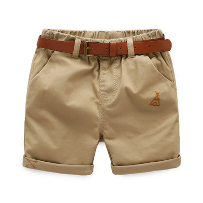 boy child half length pants shorts belt New Kids Summer pants baby solid casual pants - CelebritystyleFashion.com.au online clothing shop australia