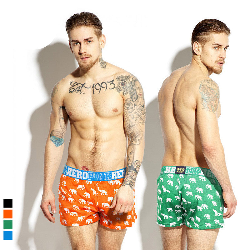 Pink Hero shorts men 100% cotton fashion cueca boxers men Black color boxershort high quality long boxers - CelebritystyleFashion.com.au online clothing shop australia