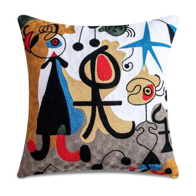 Embroidery Pillowcase Cushions Covers Picasso Decorative Throw Pillows Covers for Sofa Car Abstract Pillowcase