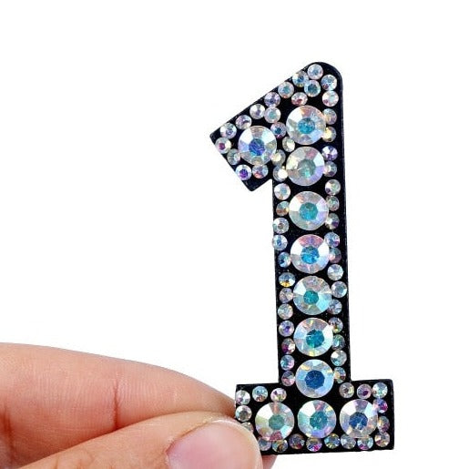 patches rhinestone parches English alphabet letter applique 3D iron on patches for clothing badge paste clothes patch