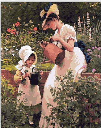 diy oil painting by numbers kit girl paint by numbers for adults for home decor