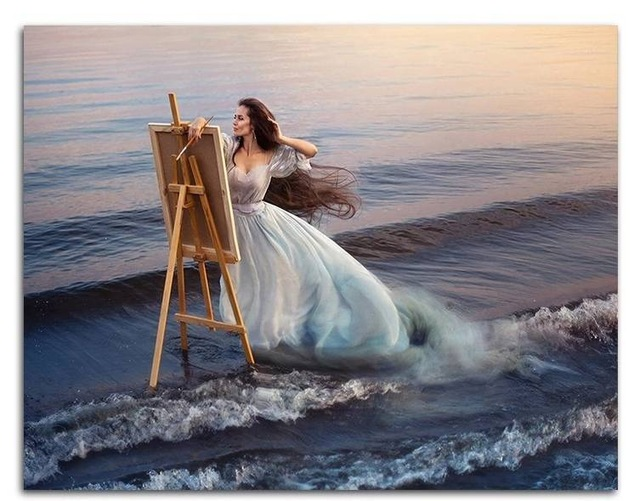 diy oil painting by numbers kit girl paint by numbers for adults for home decor