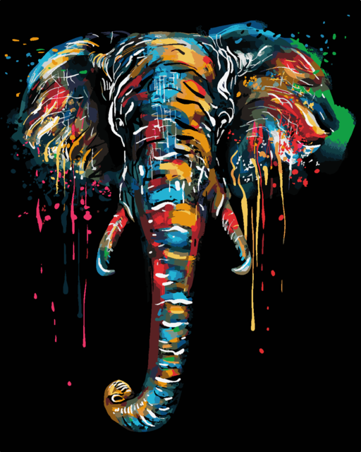 elephant series diy oil digital painting by numbers kits abstract acrylic paint by numbers for adults home decor