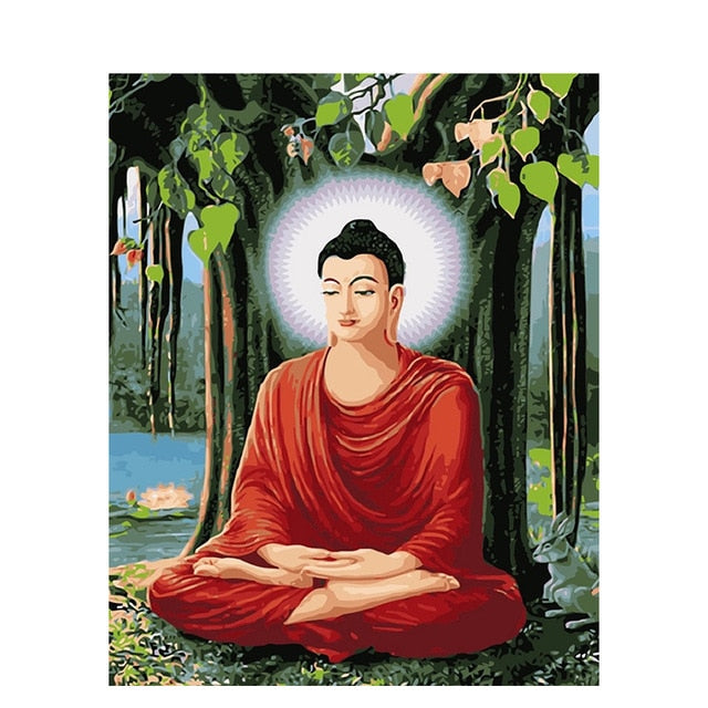 buddha pictures canvas art painting diy oil paint by numbers custom paint by numbers set wall decor seven wall arts