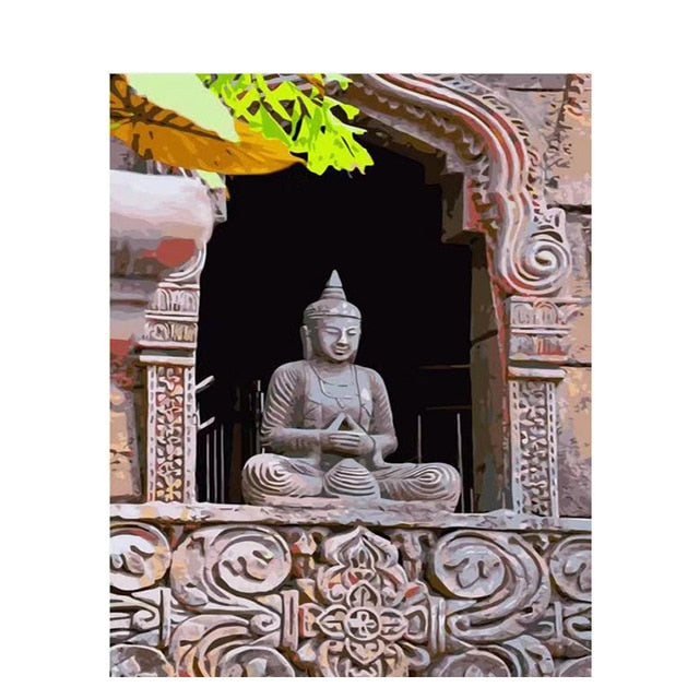 buddha pictures canvas art painting diy oil paint by numbers custom paint by numbers set wall decor seven wall arts