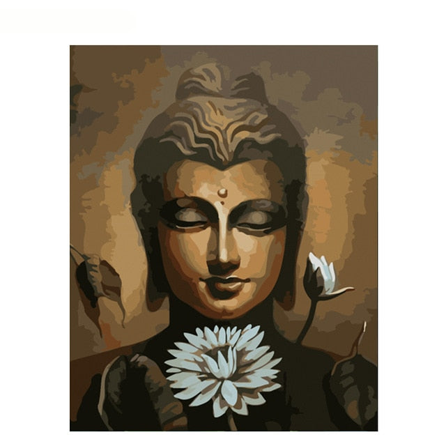 buddha pictures canvas art painting diy oil paint by numbers custom paint by numbers set wall decor seven wall arts