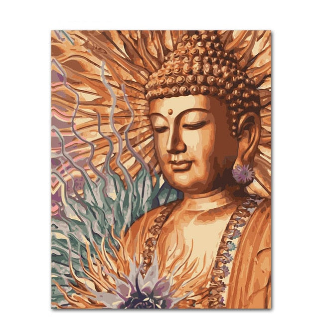 buddha pictures canvas art painting diy oil paint by numbers custom paint by numbers set wall decor seven wall arts