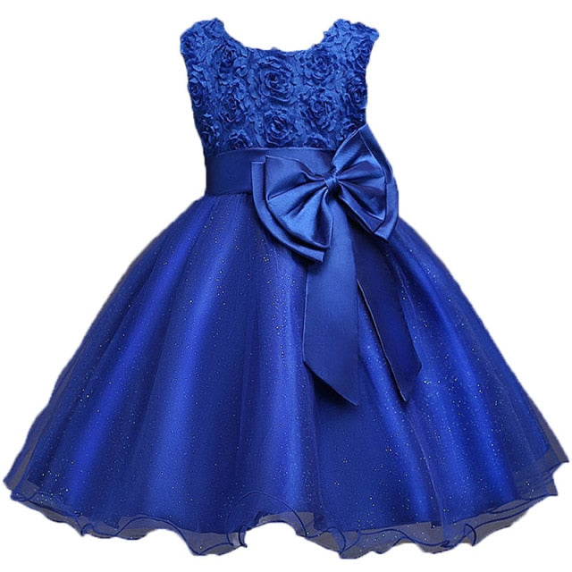 Baby Girls Sequins Flower Party Tutu Dress Clothes Children Girls Wedding Birthday Dress Clothing Infant Kids Christmas Costume