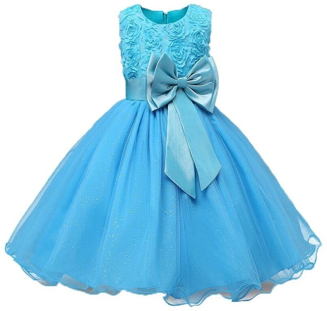 Baby Girls Sequins Flower Party Tutu Dress Clothes Children Girls Wedding Birthday Dress Clothing Infant Kids Christmas Costume