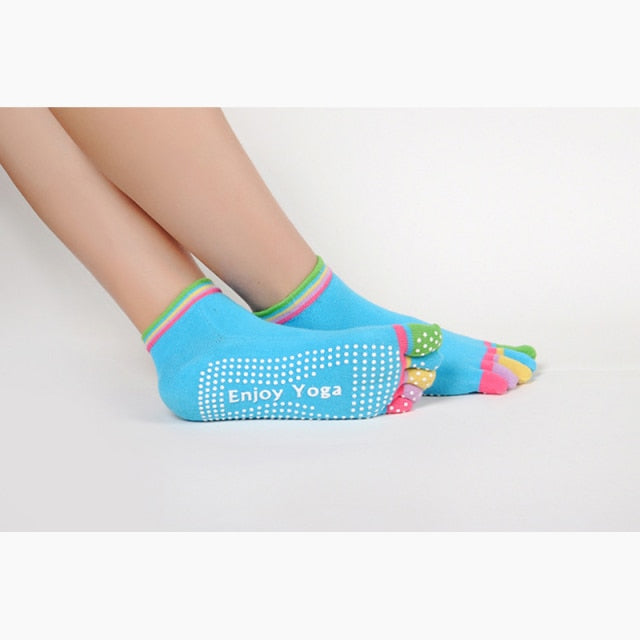Colorful Women Yoga Socks Non-Slip Ladies Dance Socks Cotton Healthy Sports Five-toed Socks-Dollar Bargains Online Shopping Australia