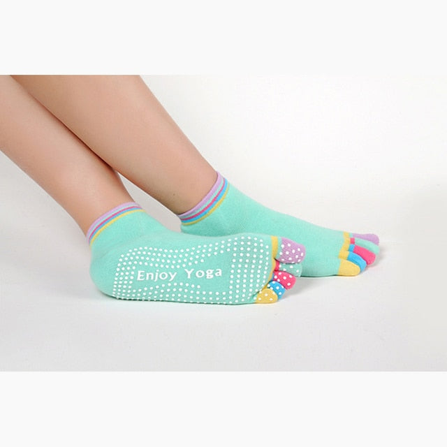 Colorful Women Yoga Socks Non-Slip Ladies Dance Socks Cotton Healthy Sports Five-toed Socks-Dollar Bargains Online Shopping Australia