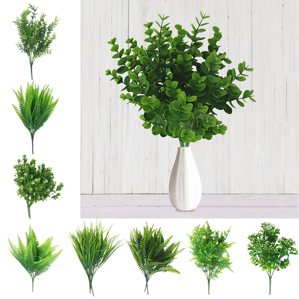 New Artificial Shrubs Creative Decorative Artificial Plant Ferns Simulation Plant Plastic Flower Fern Wall Material Accessories-Dollar Bargains Online Shopping Australia