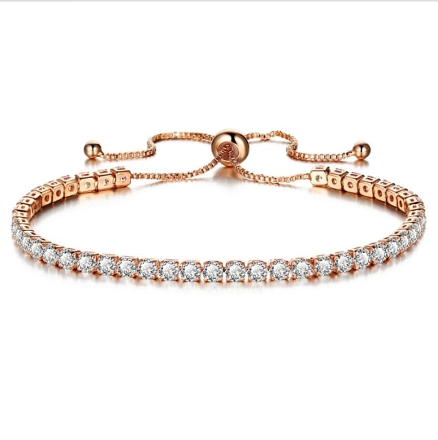 Cubic Zirconia Tennis Bracelets Iced Out Chain Crystal Wedding Bracelet For Women Men Gold Silver Color Bracelet-Dollar Bargains Online Shopping Australia