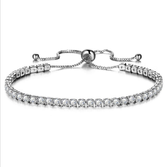 Cubic Zirconia Tennis Bracelets Iced Out Chain Crystal Wedding Bracelet For Women Men Gold Silver Color Bracelet-Dollar Bargains Online Shopping Australia