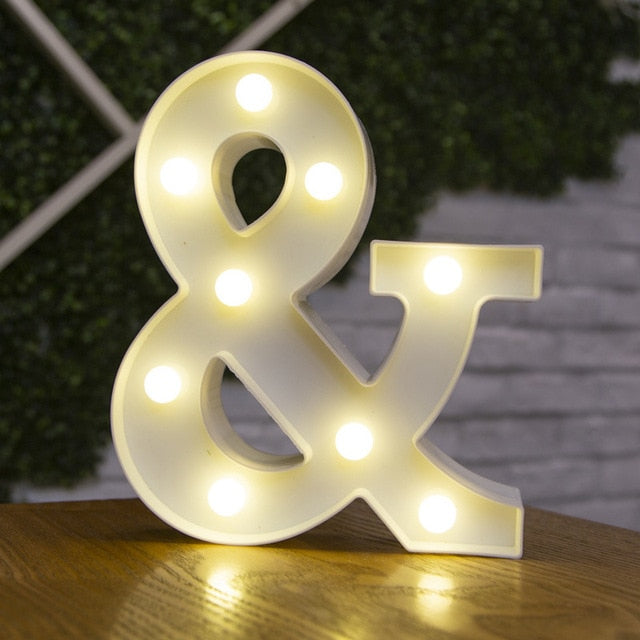 Decorative Letters Alphabet Letter LED Lights Luminous Number Lamp Decoration Battery Night Light Party Baby Bedroom Decoration-Dollar Bargains Online Shopping Australia