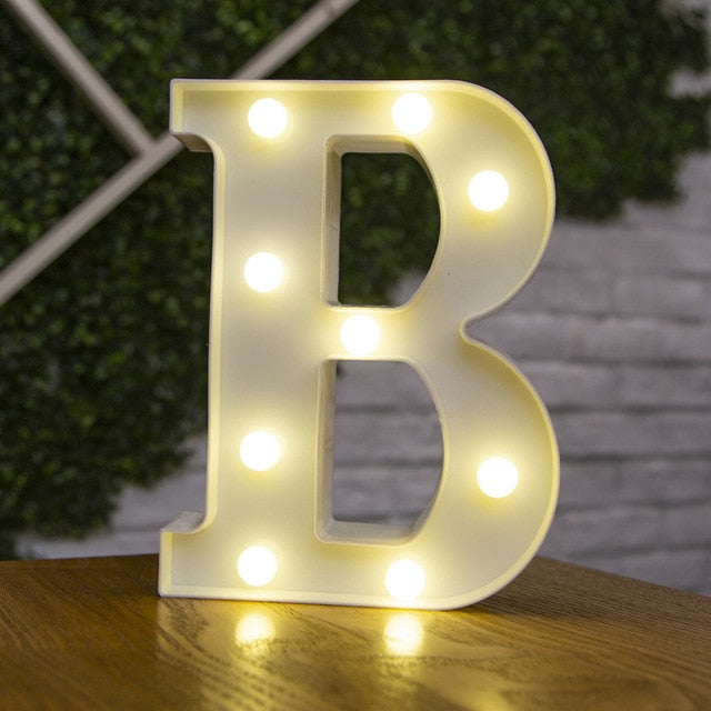 Decorative Letters Alphabet Letter LED Lights Luminous Number Lamp Decoration Battery Night Light Party Baby Bedroom Decoration-Dollar Bargains Online Shopping Australia