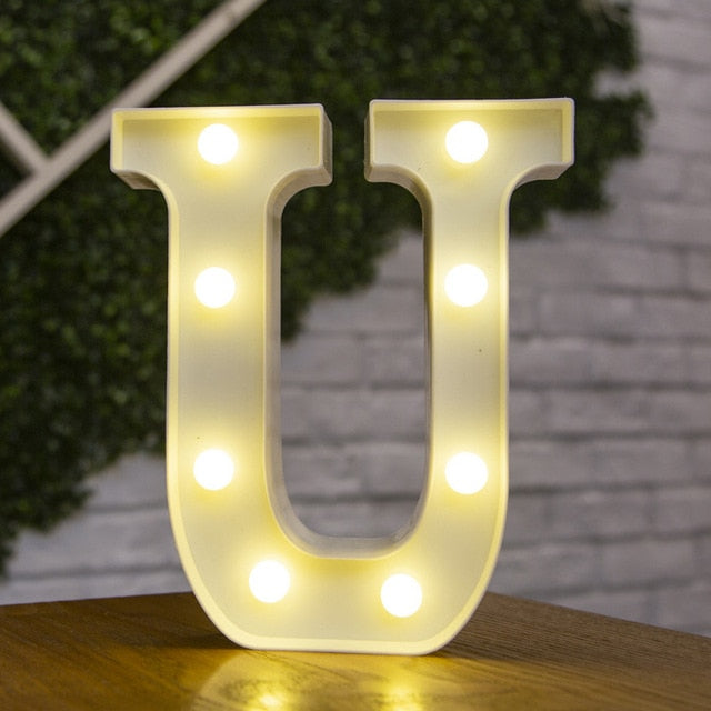 Decorative Letters Alphabet Letter LED Lights Luminous Number Lamp Decoration Battery Night Light Party Baby Bedroom Decoration-Dollar Bargains Online Shopping Australia