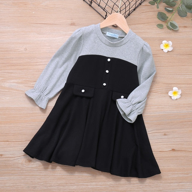 Girls Dress New  Casual Long Sleeves lace Mesh Kids Dresses For Girl Autumn Clothing Princess Party Dress