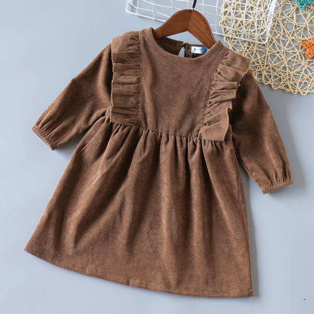 Girls Dress New  Casual Long Sleeves lace Mesh Kids Dresses For Girl Autumn Clothing Princess Party Dress