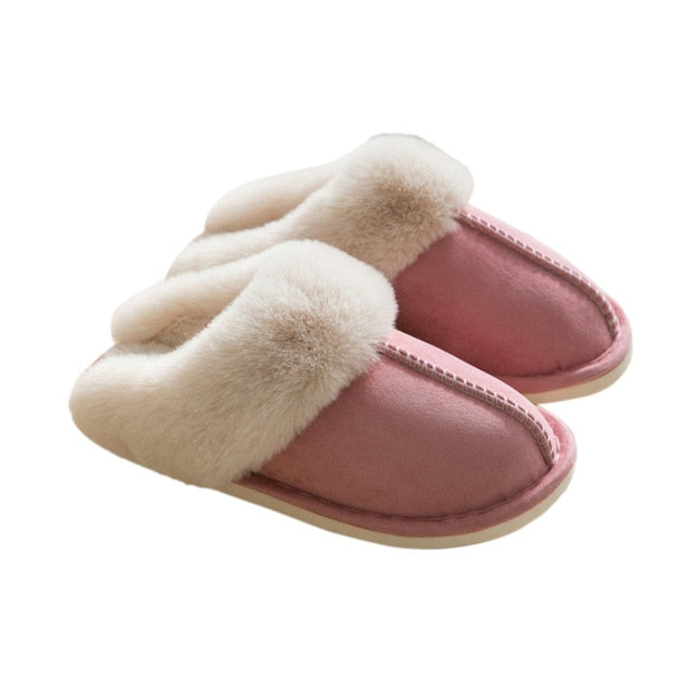 Women Indoor Slippers Warm Plush Home Slipper Anti Slip Autumn Winter Shoes House Floor Soft Slides