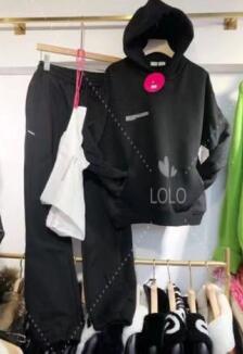 Solid Cotton Hooded Sweatshirts Hoodies Track Pants Joggers Women Tracksuits Two Piece Sets Sweatpants Sweatsuits Spring Female-Dollar Bargains Online Shopping Australia