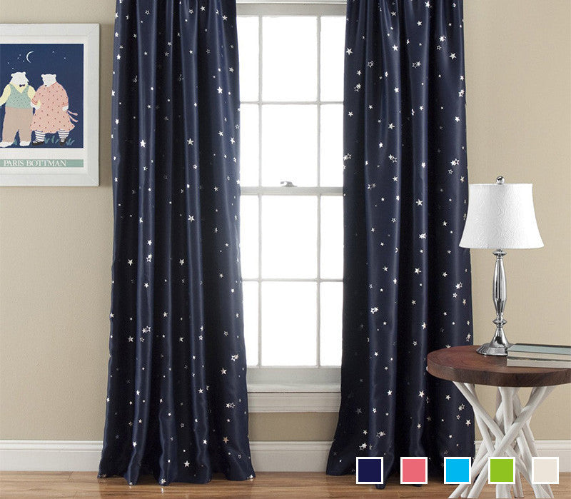 Modern Star Curtains for Children Kid Baby Room 100% Polyester Soft Hypoallergeni Room Darking 85% Blackout