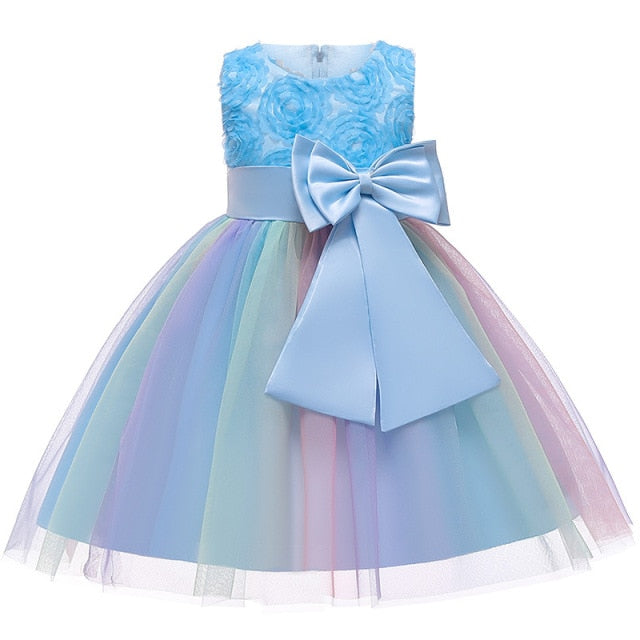 Baby Girls Sequins Flower Party Tutu Dress Clothes Children Girls Wedding Birthday Dress Clothing Infant Kids Christmas Costume
