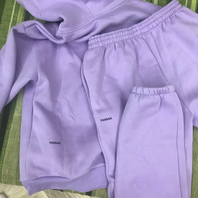 Solid Cotton Hooded Sweatshirts Hoodies Track Pants Joggers Women Tracksuits Two Piece Sets Sweatpants Sweatsuits Spring Female-Dollar Bargains Online Shopping Australia