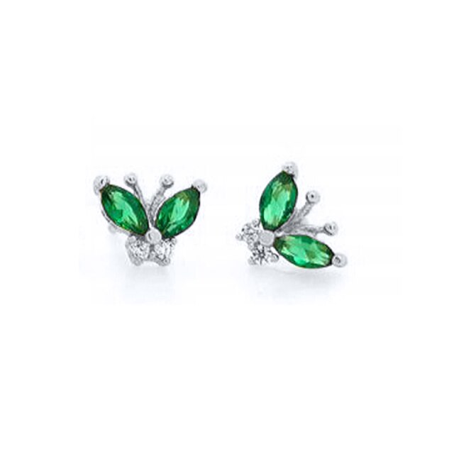 925 Sterling Silver Green Rhinestone Series Hoop Earrings For Women Girls Zircon Heart Pendant Charm Circle Earring Jewelry-Dollar Bargains Online Shopping Australia