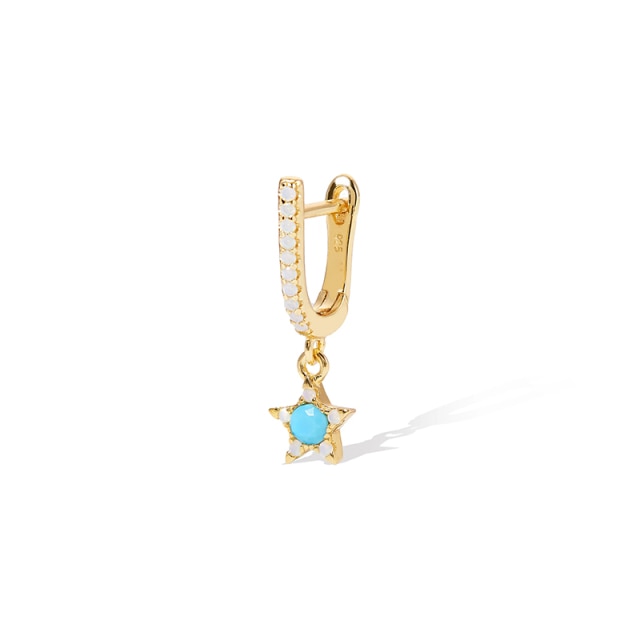 925 Sterling Silver Turquoise Series Stud Earrings For Women Bohemian Blue CZ Crystal Charm Pendant Ear Studs Party Jewelry-Dollar Bargains Online Shopping Australia