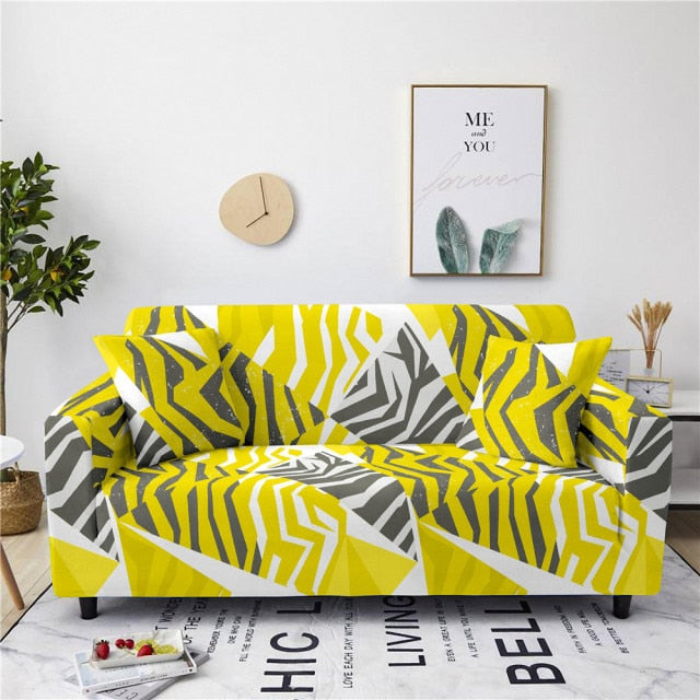 Leopard Print Stretch Slipcovers Sofa Cover Set Elastic Couch Cover for Living Room 1/2/3/4 Seater L Shape Sectional Corner Sofa