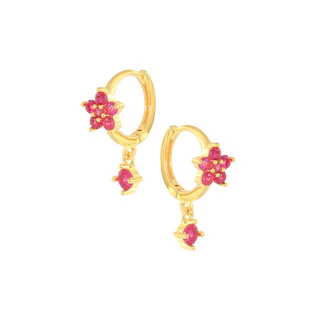 925 Sterling Silver Rose Red Crystal Series Stud Earrings For Women Cubic Zirconia Jeweled Butterfly Flower Ear Stud Gift-Dollar Bargains Online Shopping Australia