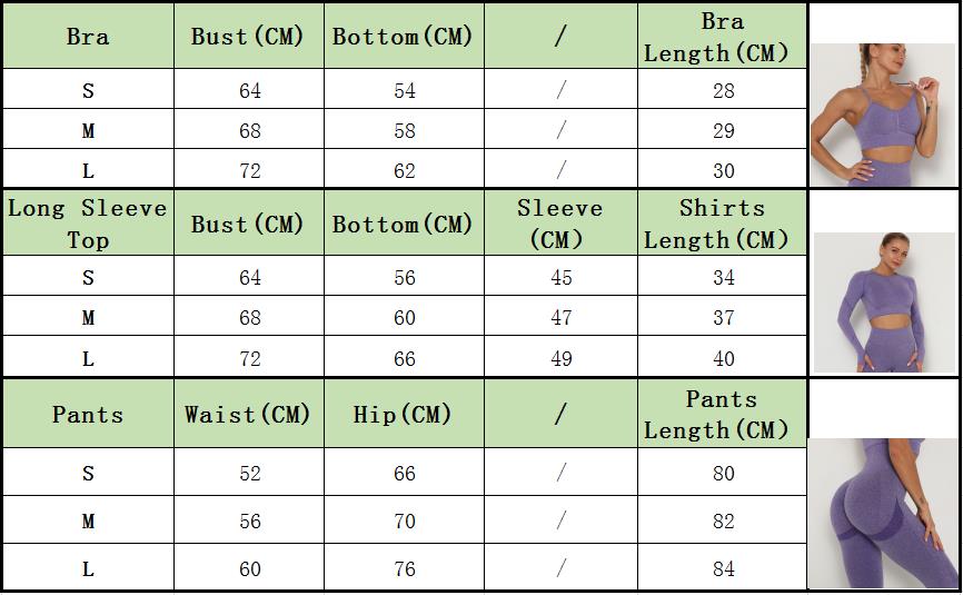 Seamless Women Sport Set For Gym Long Sleeve Top High Waist Belly Control Leggings Clothes Seamless Sport Suit Sexy Booty Girls-Dollar Bargains Online Shopping Australia