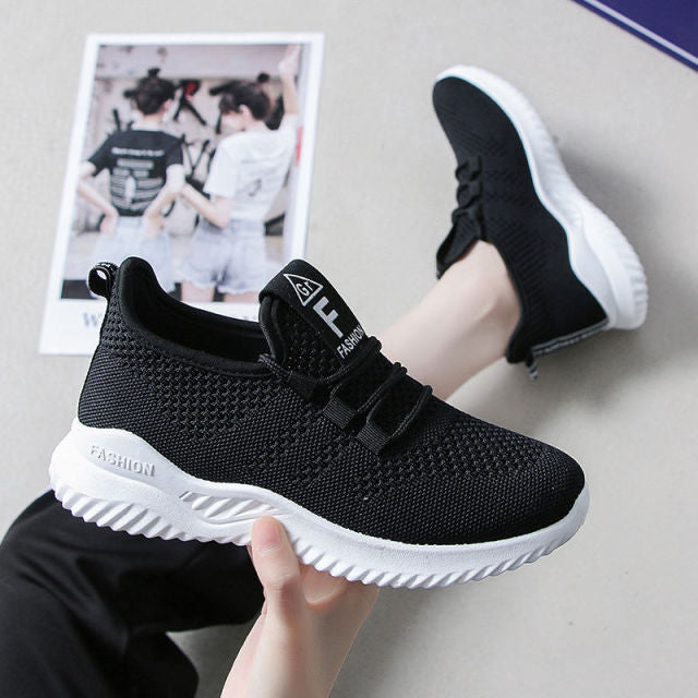 Mesh Sneakers Female Women's Shoes Korean Fashion Running White Shoe Breathable Mesh