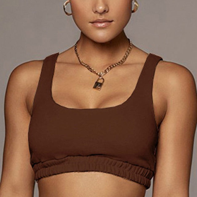 Casual Solid Sportswear Two Piece Sets Women Crop Top And Drawstring Shorts Matching Set Summer Athleisure Outfits-Dollar Bargains Online Shopping Australia