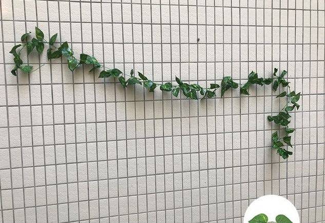 Green Silk Artificial Hanging Ivy Leaf Garland Plants Vine grape Leaves 1Pcs Home Bathroom Decoration Garden Party Decor