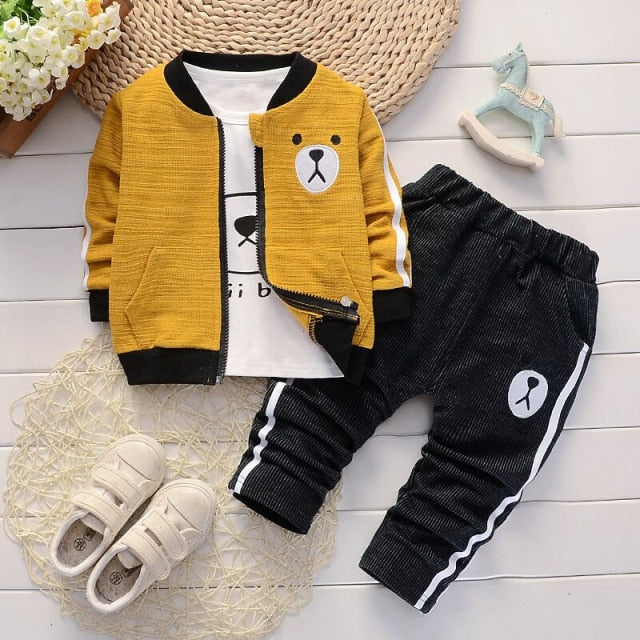 Baby Boy Sports Suit Clothing Sets Kids Floral Clothes For Birthday Formal Outfits Suit Fashion Tops Shirt + Pants 3pcs