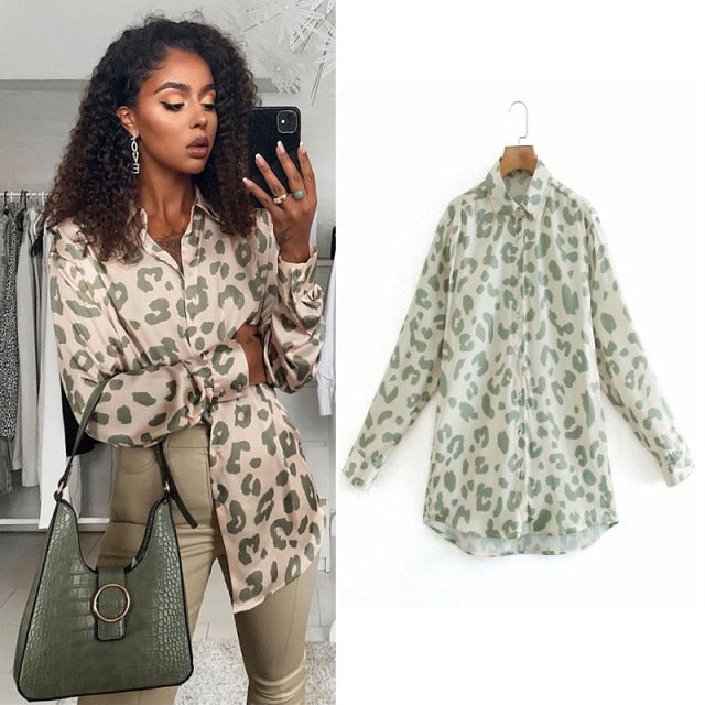 women satin blouse long sleeve zebra print shirts vintage office ladies tops femme chandails za 2020 fashion blusa de mujer ins-Dollar Bargains Online Shopping Australia