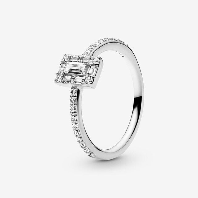 925 Sterling Silver Princess Tiara Crown Sparkling Love Heart CZ Rings for Women Engagement-Dollar Bargains Online Shopping Australia