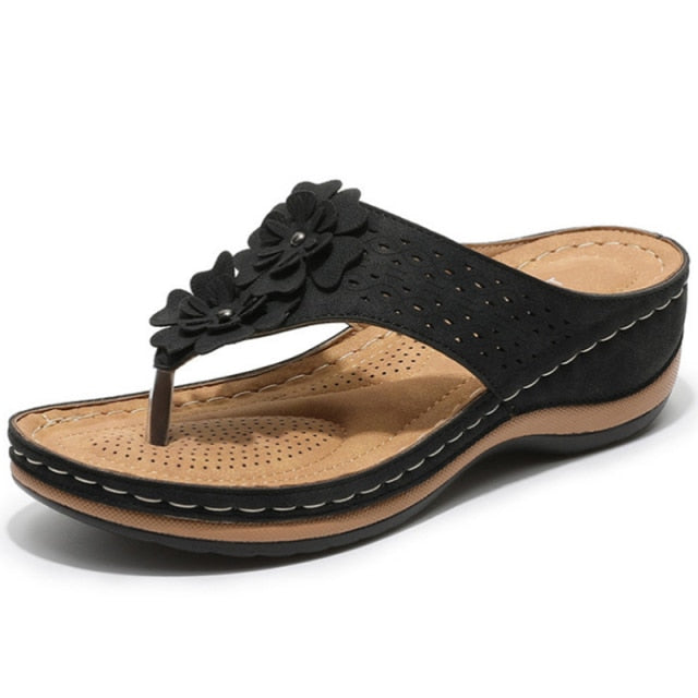 Women Sandals Bohemia Style Summer Shoes Women Heels Sandals Flowers Wedges Shoes Beach Women Flip Flops-Dollar Bargains Online Shopping Australia