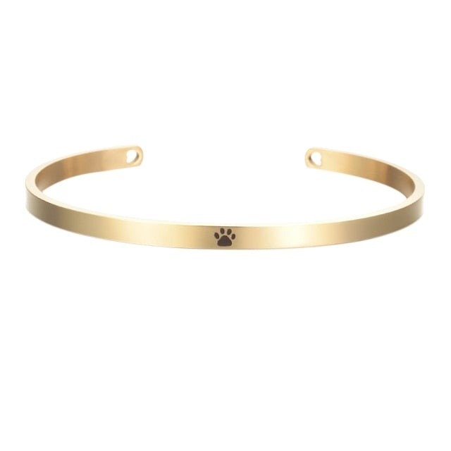 Stainless Steel Cuff Bracelet with Hollow Out Heart Custom Stamp Text Symbols Bangle Personalized-Dollar Bargains Online Shopping Australia